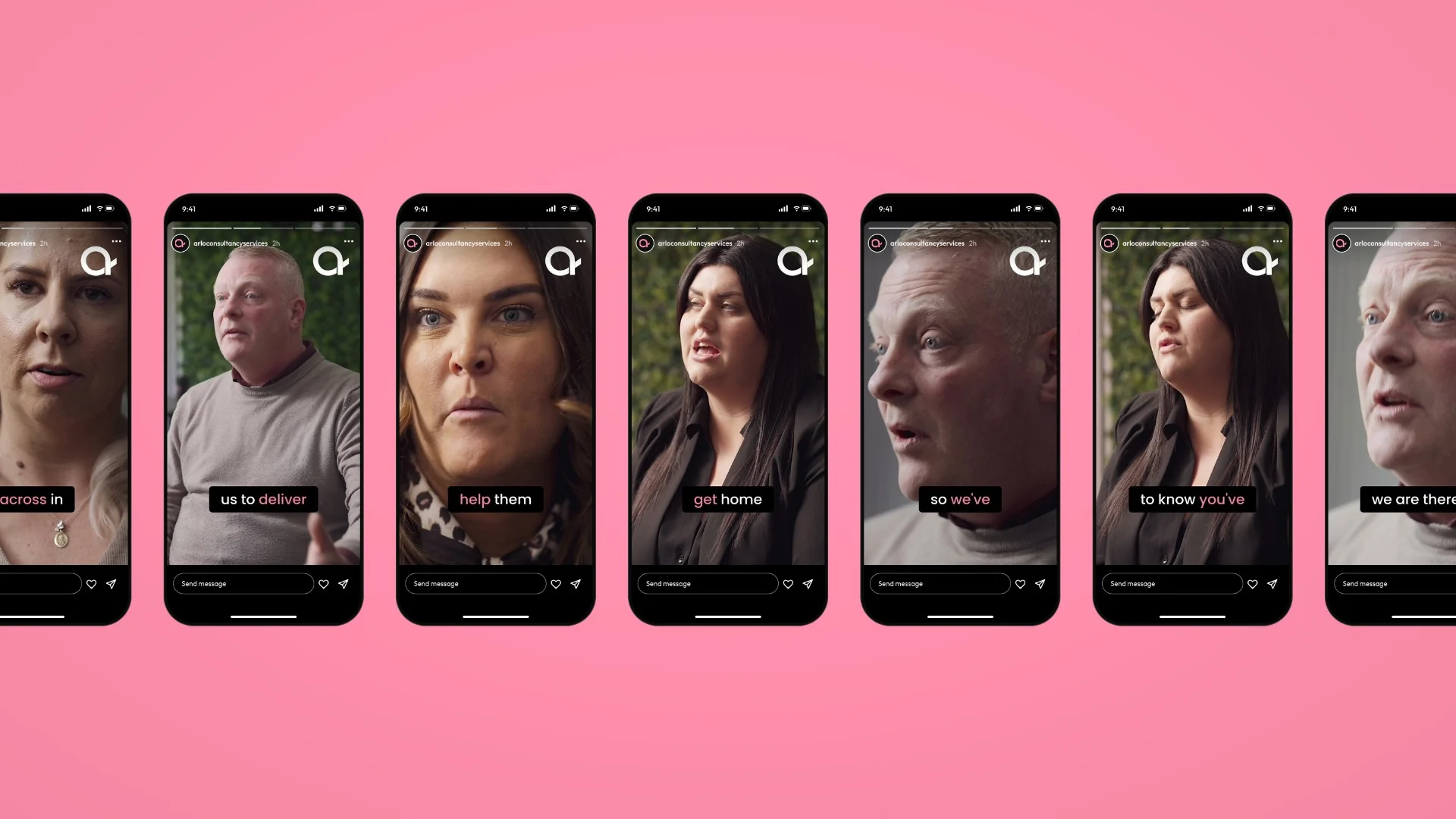 arlo consultancy services team video stories on phones