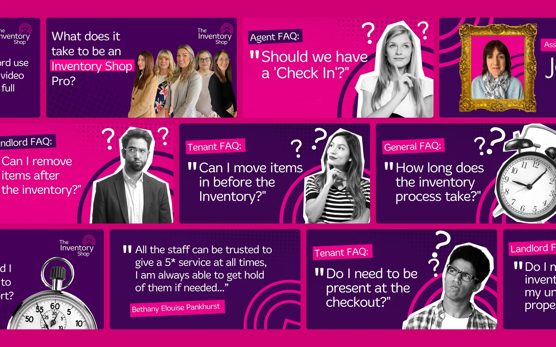 The Inventory Shop social media post designs